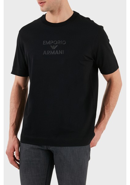 Logo Baskılı Pamuklu Regular Fit Bisiklet Yaka T Shirt Erkek T SHİRT EM000780 AF12926 UC001 fırsatları