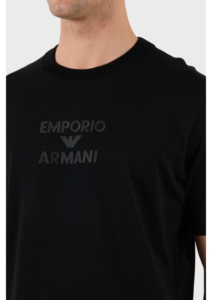 Logo Baskılı Pamuklu Regular Fit Bisiklet Yaka T Shirt Erkek T SHİRT EM000780 AF12926 UC001