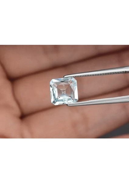 1.66 Ct 8x8 mm Octagon Natural Greenish Blue Aquamarine Unheated Brazil