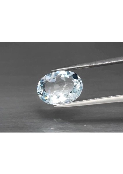 1.93 Ct 10x7.3 mm Oval Natural Blue Aquamarine Unheated Africa