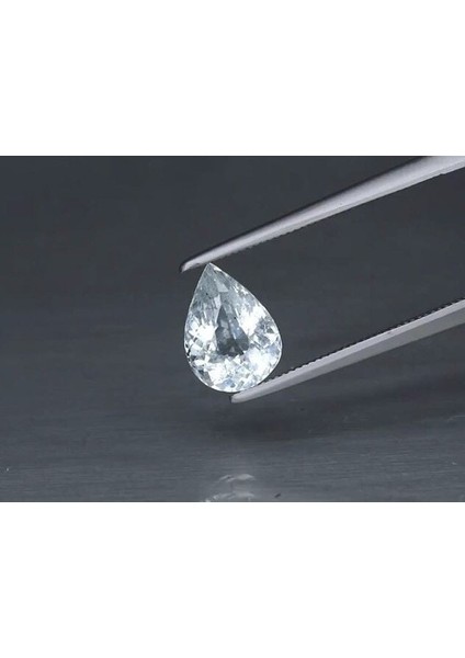 1.52 Ct 9x6.4 mm Pear Natural Unheated Light Blue Aquamarine, Mozambique