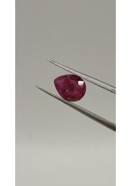 1.95 Ct 8.6x6.9 mm Pear Natural Unheated Ruby