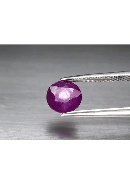 1.50 Ct 6.5 mm Round Purplish Red Ruby Unheated Guinea