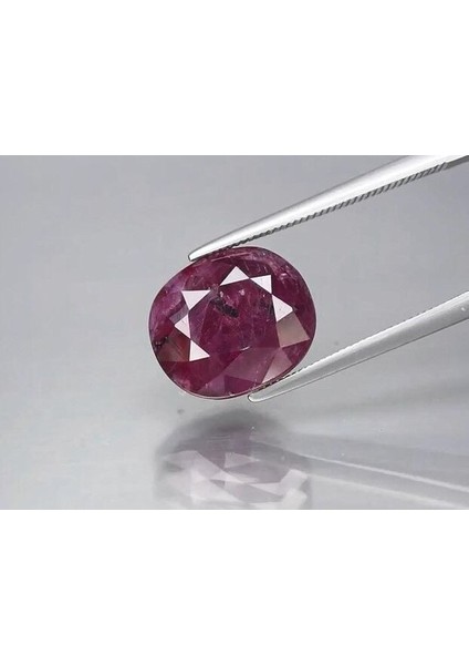 7.32 Ct 11.5x10 mm Cushion Purplish Red Ruby Tanzania *heated