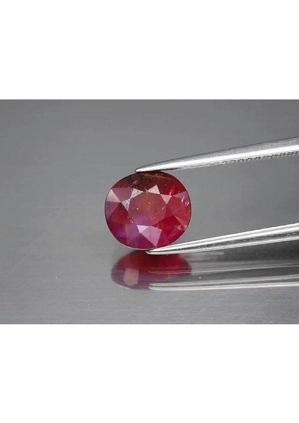 2.60 Ct 8.8x8 mm Oval Purplish Red Ruby Unheated Tanzania Stunning!