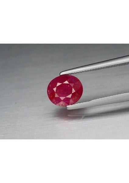 1.28 Ct 6.5x5.5 mm Oval Purplish Red Ruby Unheated Tanzania