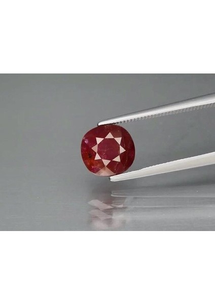 2.35 ct 7.5x6.5 mm Oval Purplish Red Ruby Unheated Guinea