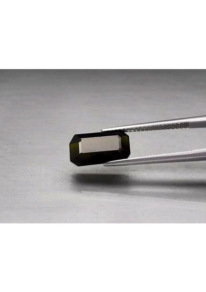 4.50 ct 12.5x7.3 mm Vvs Octagon Natural Unheated Deep Olive Green Tourmaline