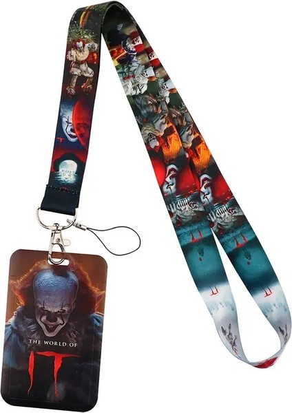 Joker Askılı Polyester Lanyard Kartlık Kimlik Tutucu Kart Koruyucu