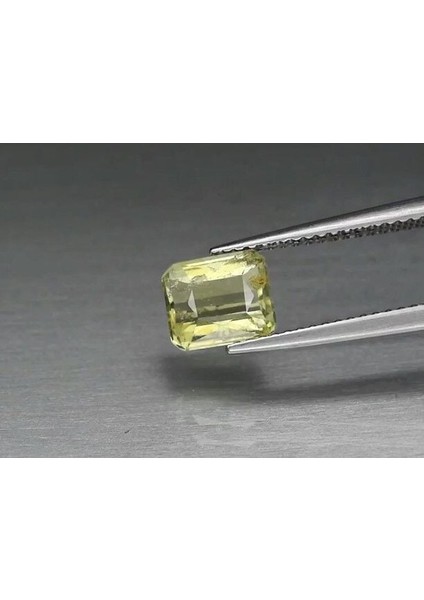 1.36 ct 7X6 mm Octagon Natural Unheated Yellowish Green Tourmaline, Africa