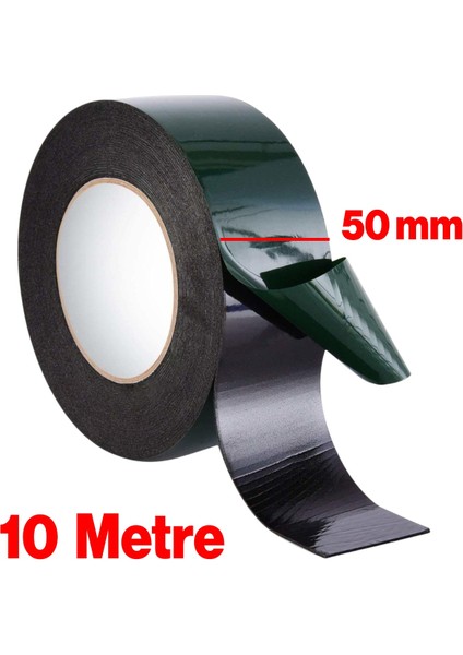 Çift Taraflı Köpük Sünger Bant Eva Montaj Bandı Siyah 50 mm x 10 Metre Etil Vinil Asetat 1 Adet fiyatları