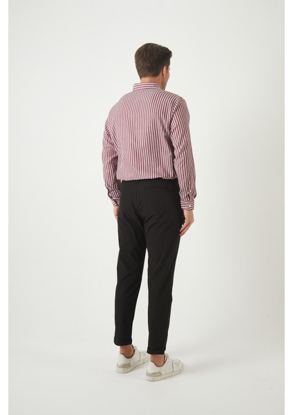 Erkek Çizgili Uzun Kol Gömlek Slimfit fiyatları
