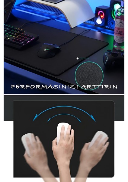 Gaming 90x30 Kaymaz Taban Dikiş Kenarlı Oyuncu Mousepad