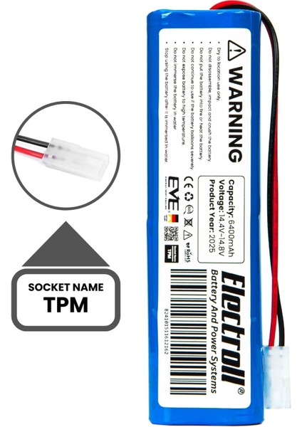 Trident Pro Max Uyumlu Batarya (Ultra Yüksek Kapasite) 6400MAH Pil Robot Süpürge Bataryası Değişimi indirimleri