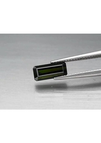 1.99 ct 10X4.5 mm Octagon Natural Deep Green Tourmaline Unheated Africa