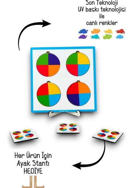 Ahşap Renkler Kodlama Puzzle,egitici Puzzle Renkler,montessori Egitici Oyuncak,ahsap Egitici Yapboz