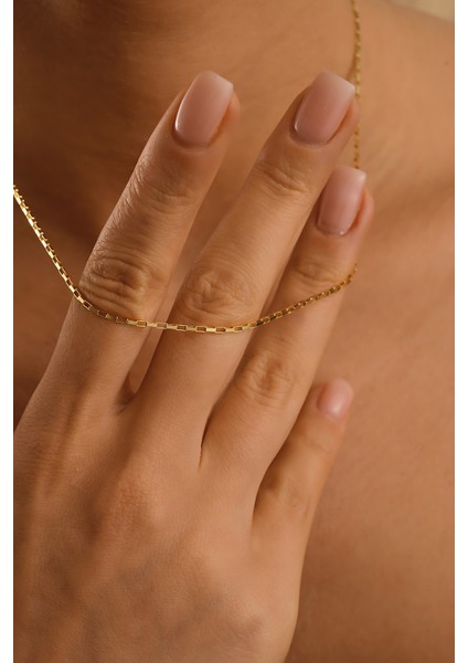 14 Ayar Altın Ataç Zincir Kolye 1,5 mm Kalınlık