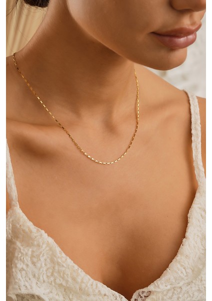 14 Ayar Altın Ataç Zincir Kolye 1,5 mm Kalınlık fiyatları