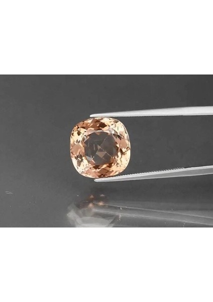 10.24 ct 12.3X12.3 mm Vs Cushion Natural Champagne Topaz, Brazil