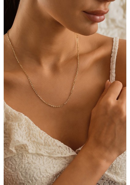 14 Ayar Altın Parlak Zincir Kolye fiyatları