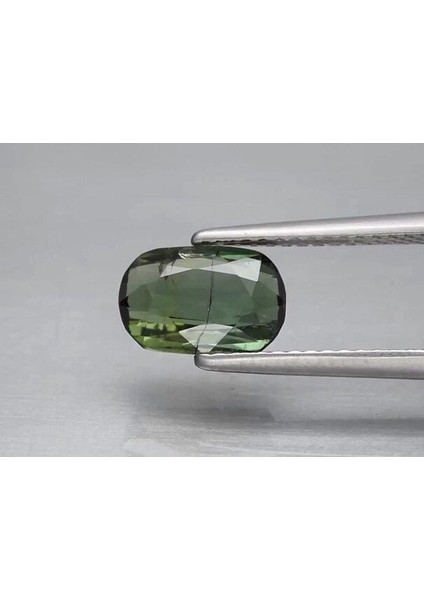 1.46 ct 8.8x5.8 mm Cushion Natural Unheated Green Tourmaline, Mozambique