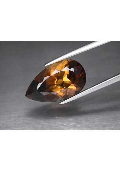 8.66 ct 16X9.4 mm Vs Pear Natural Champagne Topaz, Brazil