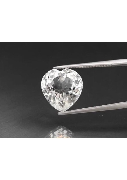 13.19 ct 13.3X14 mm Vs Heart Natural White Topaz Unheated Brazil