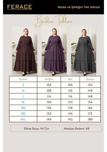 Kadın Büyük Beden Çıtır Kumaş Düğmeli Elbise fiyatları