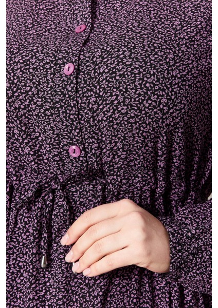 Kadın Büyük Beden Çıtır Kumaş Düğmeli Elbise fırsatları