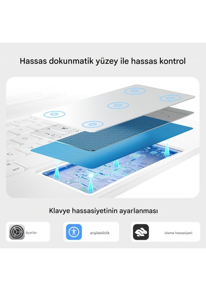 Apple iPad Pro 13inç M4 Klavyeli Kılıf Magic Keyboard Touchpad Aydınlatmalı Klavye A2925 A2926 A3007 fırsatları