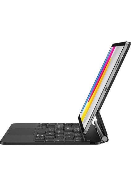 Apple iPad Pro 13inç M4 Klavyeli Kılıf Magic Keyboard Touchpad Aydınlatmalı Klavye A2925 A2926 A3007