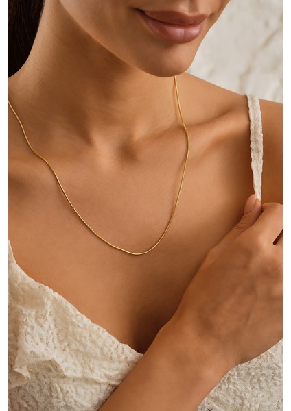 14 Ayar Altın İtalyan Silindir Balık Sırtı Zincir Kolye fiyatları