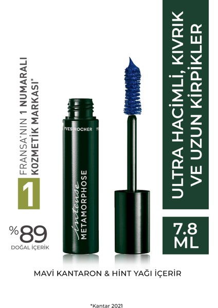 Yoğun Hacim Veren Uzatıcı Kıvırıcı Maskara-Metamophose-Lacivert-48666