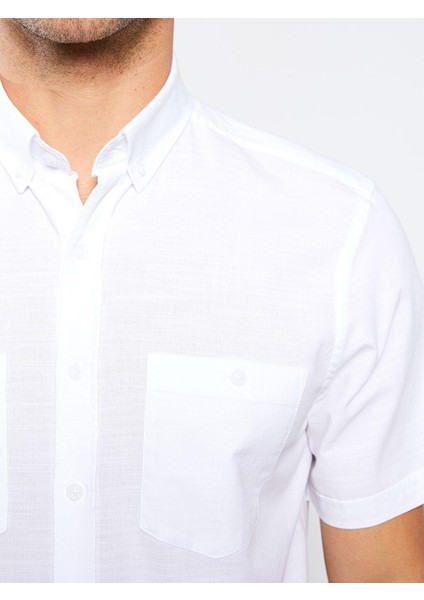Regular Fit Kısa Kollu Poplin Erkek Gömlek modelleri
