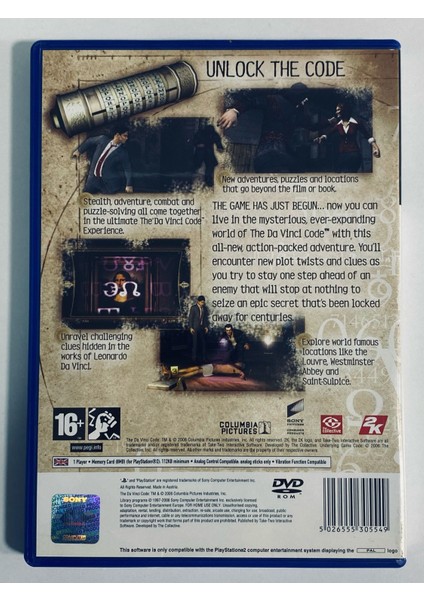 The Da Vinci Code Ps2 Playstation 2