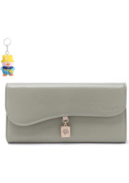 Cüzdan Moda Çoklu Kart Yuvası Kart Tutucu Üç Katlı Çanta Kadın Uzun Cüzdan Clutch (Yurt Dışından)