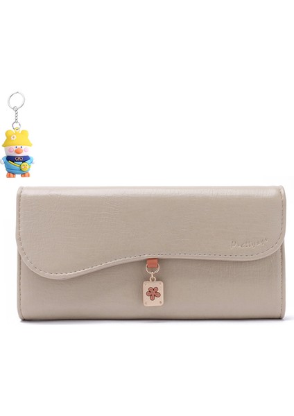 Cüzdan Moda Çoklu Kart Yuvası Kart Tutucu Üç Katlı Çanta Kadın Uzun Cüzdan Clutch (Yurt Dışından)