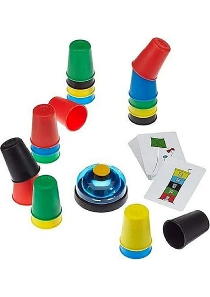 Renkli ve Hızlı Süper Pratik Akıllı Bardaklar - Eğitici Zeka Oyunu, Çocuk ve Aile Kutu Oyunu fırsatları