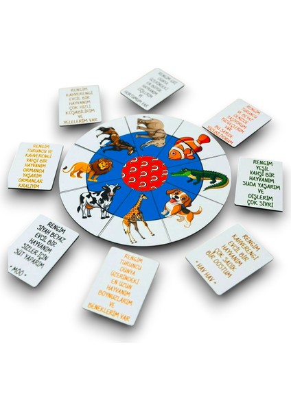 Hayvanlar Kuyruk Bulmaca Zeka Oyunu, Ahşap Eğitici Oyuncak, Eşleştirme, Parça Bulma, Kuyruk Puzzle