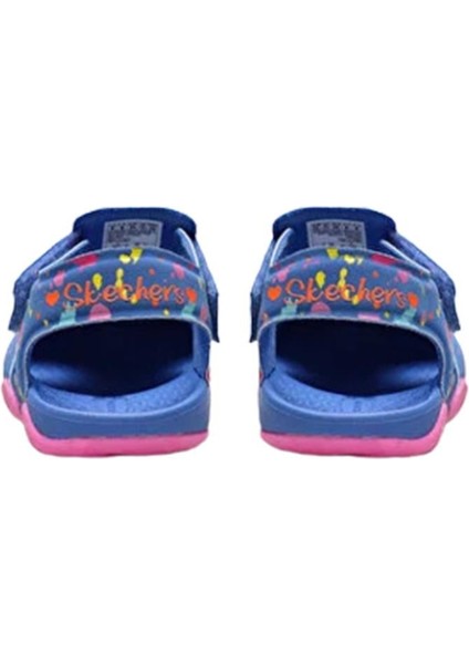 Sıde Wave-Lıl Prınter 86428N-BLPK Mavi Sandalet&Terlik modelleri