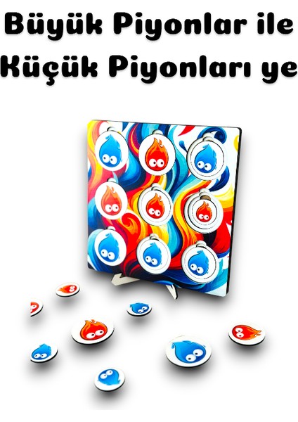 Ateş ve Su Xox Strateji Zeka Oyunu Xox Tic Tac Toe Oyunu Mini Ahşap Oyun Xox Ahsap Oyuncak fiyatları