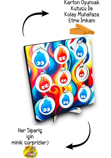 Ateş ve Su Xox Strateji Zeka Oyunu Xox Tic Tac Toe Oyunu Mini Ahşap Oyun Xox Ahsap Oyuncak modelleri