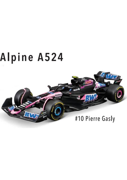Yeni 2024 Bburago F1 1:43 Bwt Alpine A524 Iki Renkli Mavi Pembe Alaşımlı Minyatür Pres Döküm Modeli #10 #31 Formula Araba Modeli Oyuncak Hediye (Yurt Dışından)