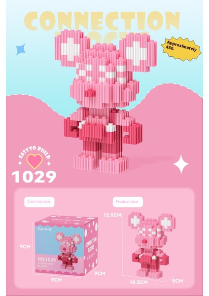 Mikro Parçacıklı Birleştirilmiş Bloklar Çocuk Eğitici Yapı Taşı Oyuncakları Süs Eşyaları (Yurt Dışından)