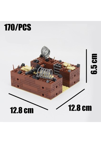 Mikro Parçacıklı Yapı Taşları Askeri Seri Savaş Alanı Modüler Sahne Süsleri (Yurt Dışından)