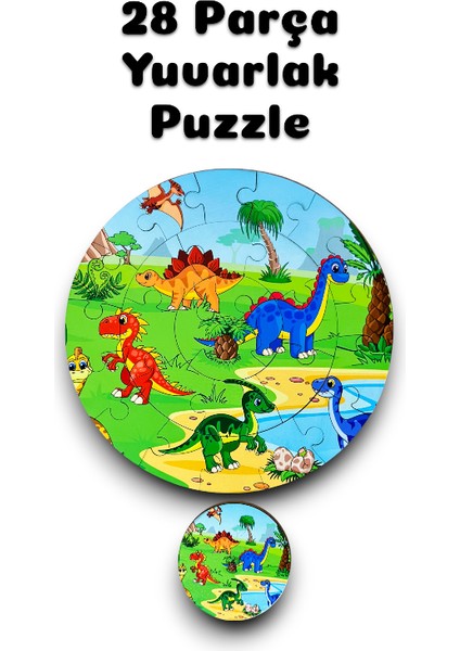 Dino Dinazor Puzzle,egitici Puzzle Dinazor,montessori Egitici Oyuncak,ahsap Egitici Yapboz Montessor