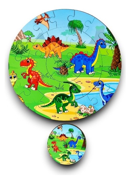 Dino Dinazor Puzzle,egitici Puzzle Dinazor,montessori Egitici Oyuncak,ahsap Egitici Yapboz Montessor