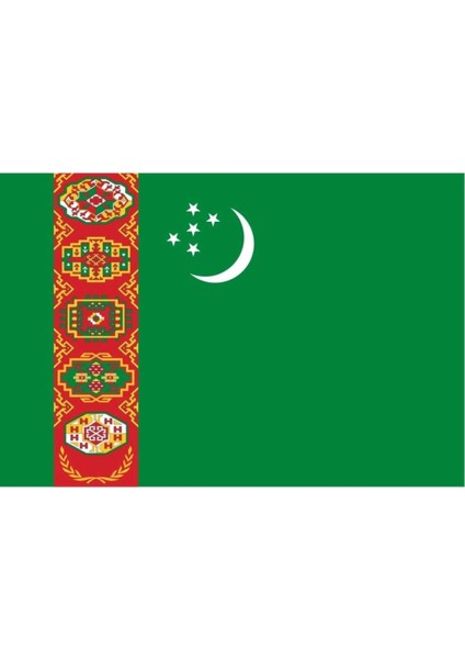 Türkmenistan Gönder Bayrağı (100x150 Cm)