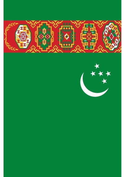 Türkmenistan Gönder Bayrağı (100x150 Cm)