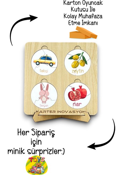 Kavram Öğrenme Puzzle Eşleme Kartı, Puzzle Eğitici Oyuncak, Montessori Eğitim Oyuncak, Motor Zeka fiyatları